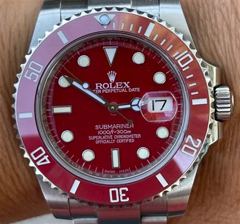 rolex red dial ladies|Rolex submariner red dial.